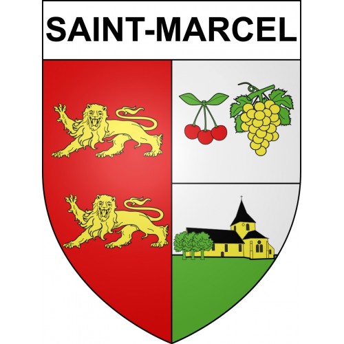Stickers coat of arms Saint-Marcel adhesive sticker