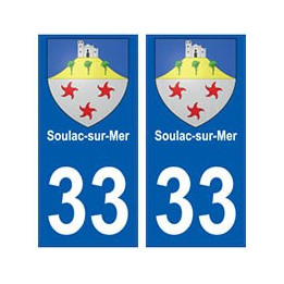 33 Soulac-sur-Mer blason  ville sticker autocollant plaque