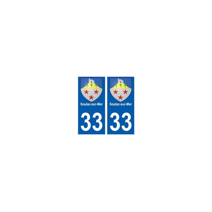 33 Soulac-sur-Mer blason  ville sticker autocollant plaque