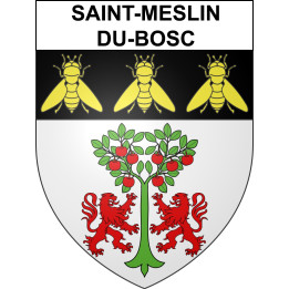 Saint-Meslin-du-Bosc Sticker wappen, gelsenkirchen, augsburg, klebender aufkleber