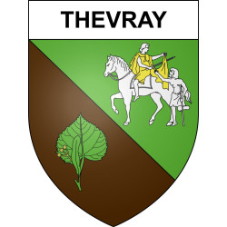 Pegatinas escudo de armas de Thevray adhesivo de la etiqueta engomada