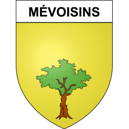 Pegatinas escudo de armas de Mévoisins adhesivo de la etiqueta engomada