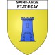 Pegatinas escudo de armas de Saint-Ange-et-Torçay adhesivo de la etiqueta engomada