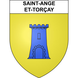 Stickers coat of arms Saint-Ange-et-Torçay adhesive sticker