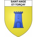 Saint-Ange-et-Torçay 28 ville sticker blason écusson autocollant adhésif