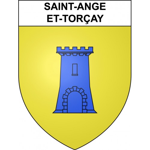 Saint-Ange-et-Torçay 28 ville sticker blason écusson autocollant adhésif