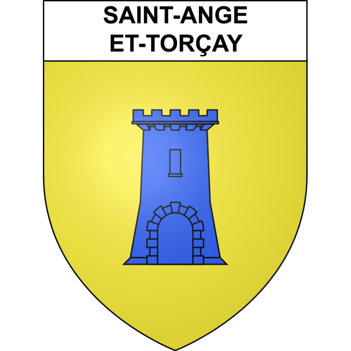 Saint-Ange-et-Torçay Sticker wappen, gelsenkirchen, augsburg, klebender aufkleber