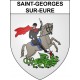 Saint-Georges-sur-Eure 28 ville sticker blason écusson autocollant adhésif