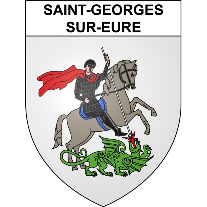 Pegatinas escudo de armas de Saint-Georges-sur-Eure adhesivo de la etiqueta engomada