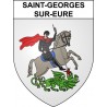 Saint-Georges-sur-Eure 28 ville sticker blason écusson autocollant adhésif