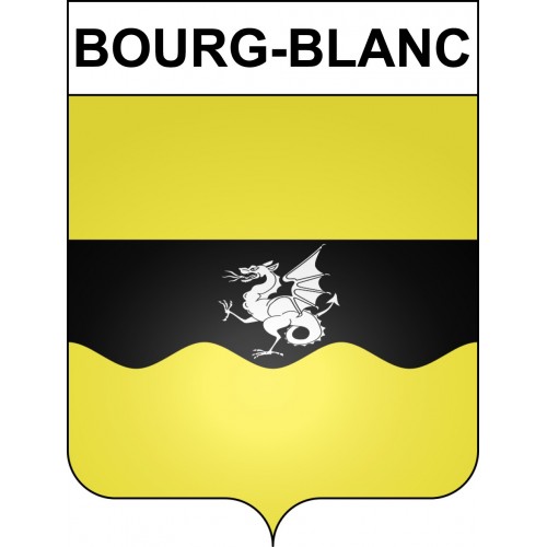 Stickers coat of arms Bourg-Blanc adhesive sticker