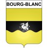 Pegatinas escudo de armas de Bourg-Blanc adhesivo de la etiqueta engomada