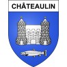 Pegatinas escudo de armas de Châteaulin adhesivo de la etiqueta engomada