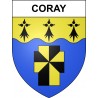 Pegatinas escudo de armas de Coray adhesivo de la etiqueta engomada