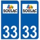 33 Soulac-sur-Mer logo ville sticker autocollant plaque