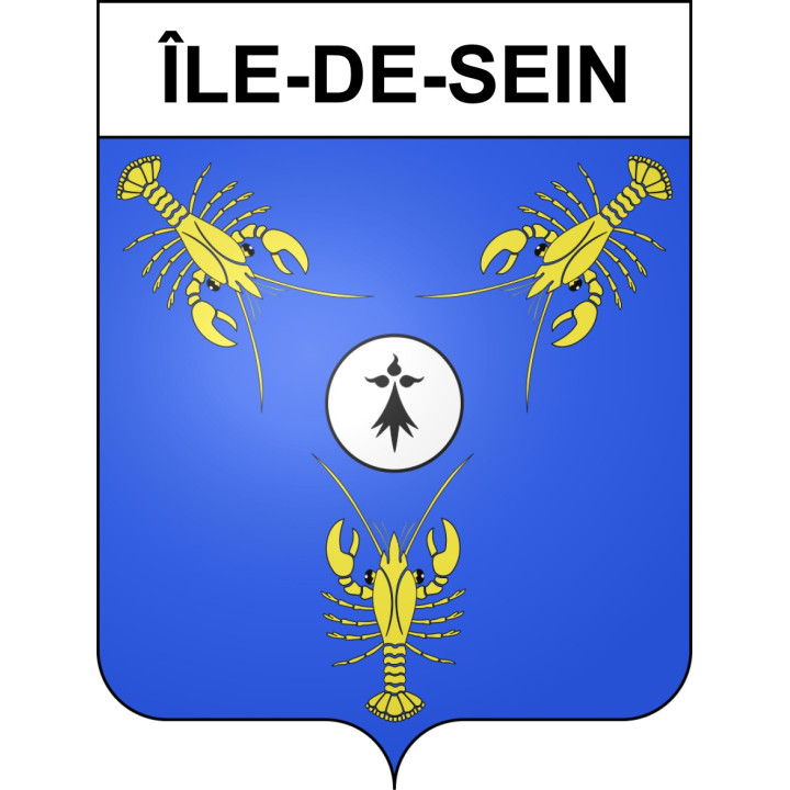 Pegatinas escudo de armas de Île-de-Sein adhesivo de la etiqueta engomada