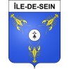 Pegatinas escudo de armas de Île-de-Sein adhesivo de la etiqueta engomada