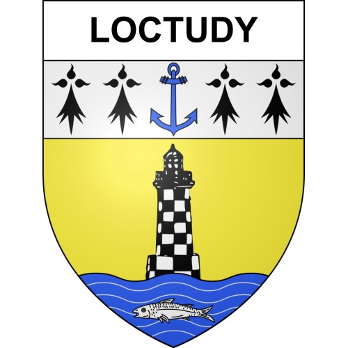 Loctudy Sticker wappen, gelsenkirchen, augsburg, klebender aufkleber