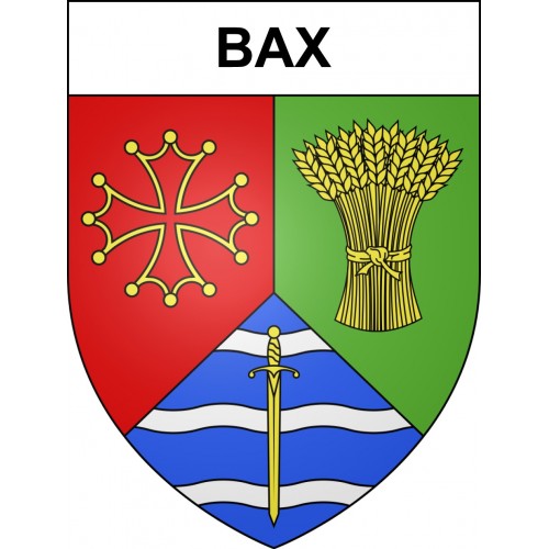 Pegatinas escudo de armas de Bax adhesivo de la etiqueta engomada