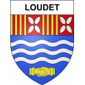 Pegatinas escudo de armas de Loudet adhesivo de la etiqueta engomada