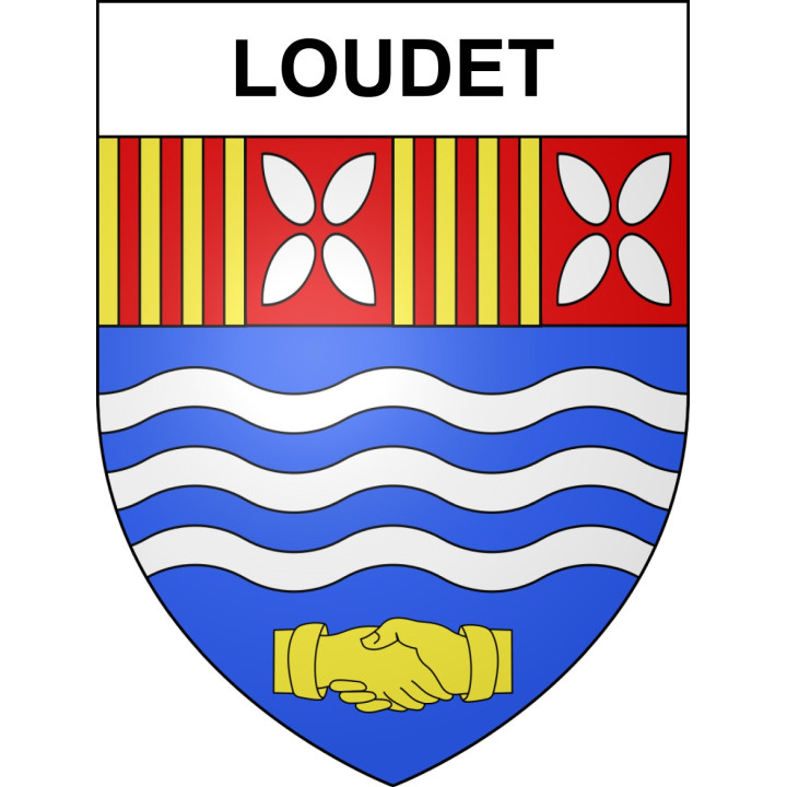 Loudet 31 ville sticker blason écusson autocollant adhésif
