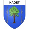 Pegatinas escudo de armas de Haget adhesivo de la etiqueta engomada