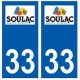 33 Soulac-sur-Mer logo ville sticker autocollant plaque