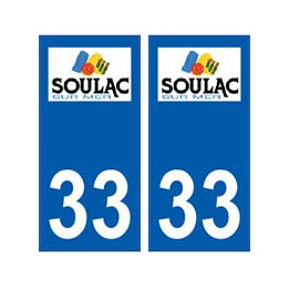 33 Soulac-sur-Mer logo ville sticker autocollant plaque