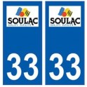 33 Soulac-sur-Mer logo ville sticker autocollant plaque