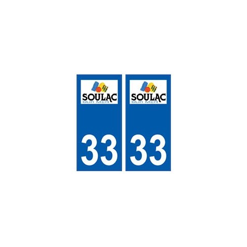 33 Soulac-sur-Mer logo ville sticker autocollant plaque