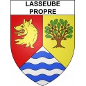 Pegatinas escudo de armas de Lasseube-Propre adhesivo de la etiqueta engomada