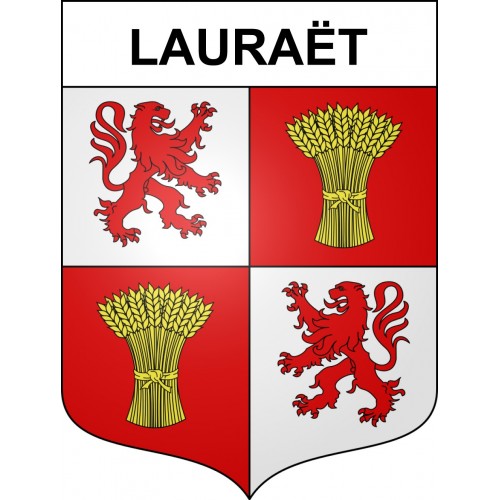 Pegatinas escudo de armas de Lauraët adhesivo de la etiqueta engomada