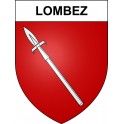 Lombez 32 ville sticker blason écusson autocollant adhésif