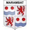 Pegatinas escudo de armas de Marambat adhesivo de la etiqueta engomada