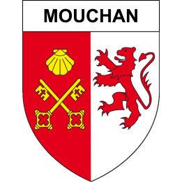 Mouchan 32 ville sticker blason écusson autocollant adhésif