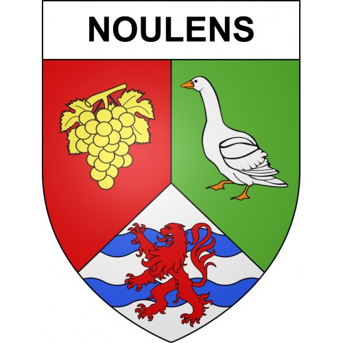 Noulens Sticker wappen, gelsenkirchen, augsburg, klebender aufkleber