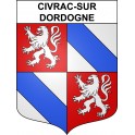 Stickers coat of arms Civrac-sur-Dordogne adhesive sticker