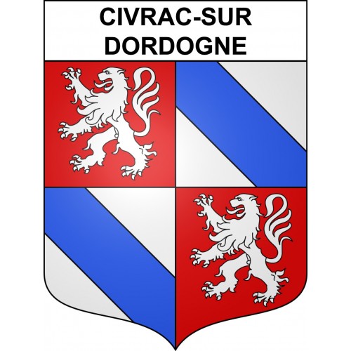 Civrac-sur-Dordogne 33 ville sticker blason écusson autocollant adhésif