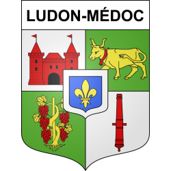 Stickers coat of arms Ludon-Médoc adhesive sticker