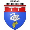 Pessac-sur-Dordogne 33 ville sticker blason écusson autocollant adhésif