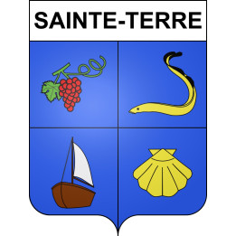 Sainte-Terre 33 ville sticker blason écusson autocollant adhésif
