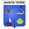 Pegatinas escudo de armas de Sainte-Terre adhesivo de la etiqueta engomada
