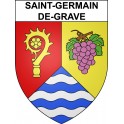 Saint-Germain-de-Grave 33 ville sticker blason écusson autocollant adhésif
