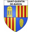 Saint-Quentin-de-Baron 33 ville sticker blason écusson autocollant adhésif