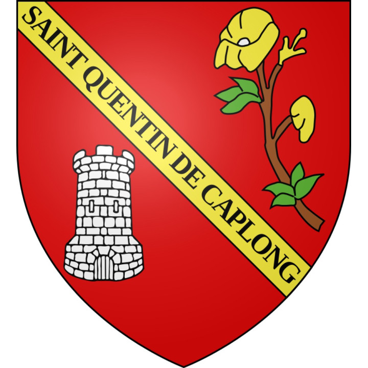Saint-Quentin-de-Caplong Sticker wappen, gelsenkirchen, augsburg, klebender aufkleber