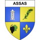 Assas 34 ville sticker blason écusson autocollant adhésif