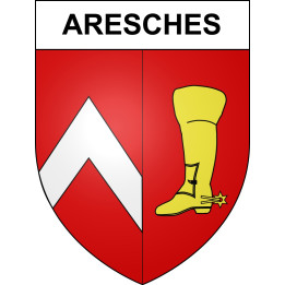 Aresches 39 ville sticker blason écusson autocollant adhésif