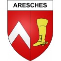 Stickers coat of arms Aresches adhesive sticker