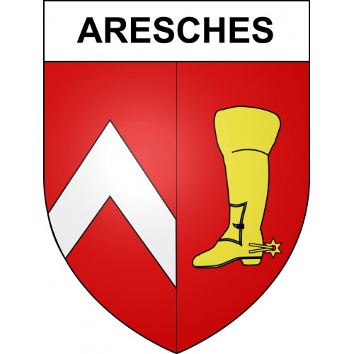 Stickers coat of arms Aresches adhesive sticker