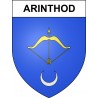 Pegatinas escudo de armas de Arinthod adhesivo de la etiqueta engomada